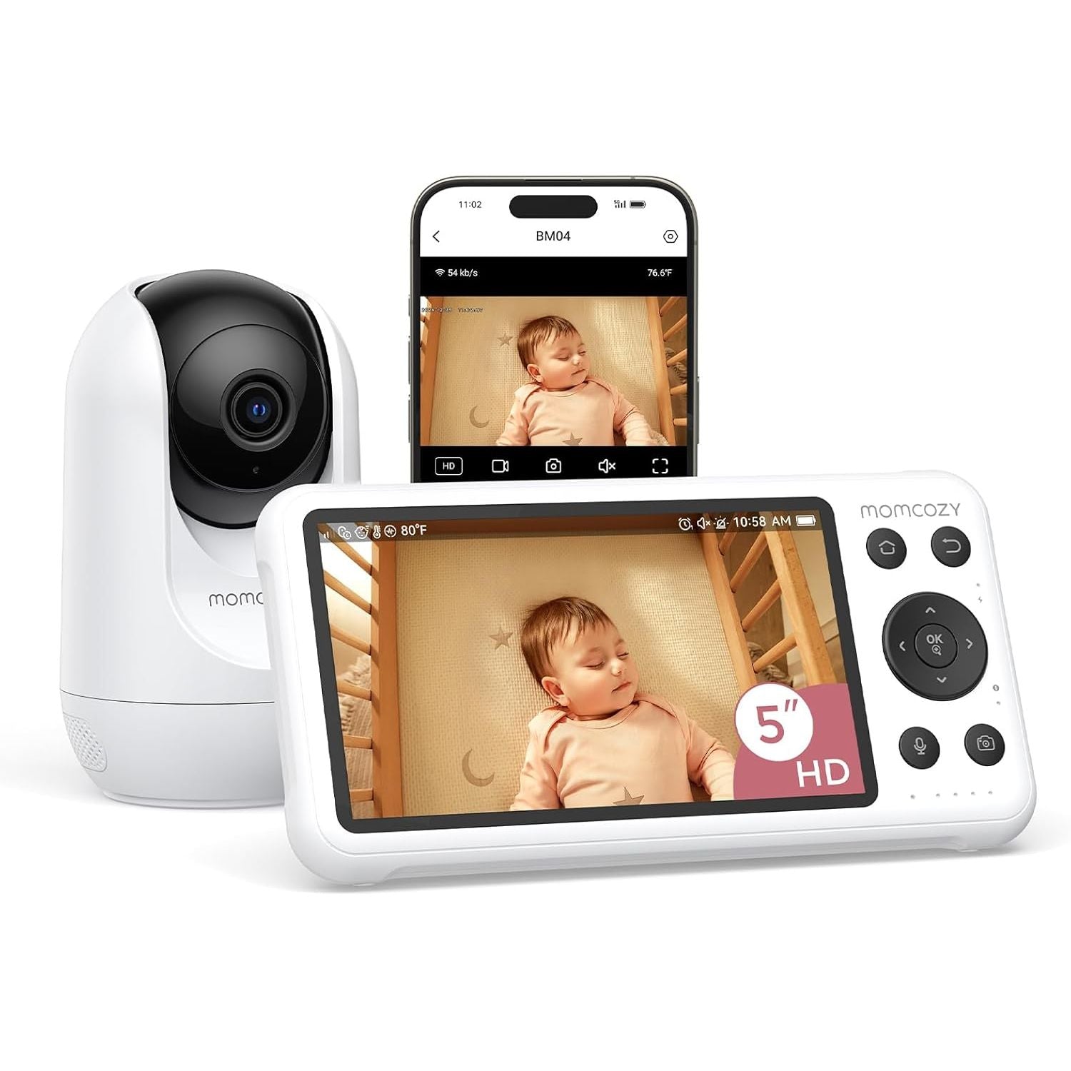 Buy Cashtro Ltd,Momcozy Smart WiFi Baby Monitor – 5" 1080P Screen, Camera & Audio, Motion - Gadcet UK | UK | London | Scotland | Wales| Near Me | Cheap | Pay In 3 | Video Baby Monitor
